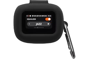 kwmobile Silikonskydd kompatibelt med JBL Live Flex 3/Buds 3/Beam 3 - självhäftande skal med kläm