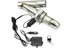 PROPARTS Klappenauspuff 63,5 mm Auspuffklappe Elektrisch Edelstahl Klappen Klappensteuerung Auspuff Exhaust Cut Out Abgasklappe Komplettset (63.5mm)