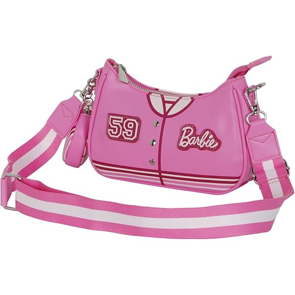 ALDO x Barbie - Borsa a tracolla trapuntata rosa vivace con charm di