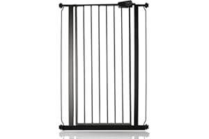 Bettacare Child and Pet Gate, 75cm - 83cm, Matt Black, Extra Tall Gate 104cm in Height, Pressure Fit Stair Gate, Baby Gate and Suitable for Dog Gate or Pet Barrier, Easy Installation