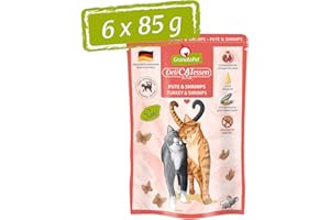 GranataPet Delicatessen Dinde & Crevettes - 6 x 85 g - Nourriture Humide pour Chat - Nourriture pour Chat - Nourriture sans céréales et sans Sucre ajouté