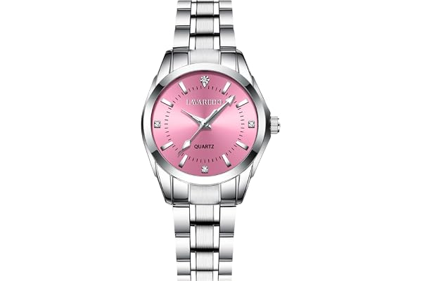 aswan watch Montre Analogique à Quartz pour Femme avec Bracelet en Acier Inoxydable,Boîtier de 27mm, 3 Aiguilles