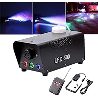 U`King Nebelmaschine LED 500W mit Effekt RGB Farbe per Fernbedienung und DMX Groß für Hochzeit DJ Disco Party Bühne…