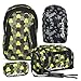 Produktbild Satch Sleek Jungle Flow 4er Set Schulrucksack + Schlamperbox + Sporttasche + Regencape schwarz