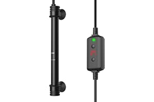 NICREW Aquarium Heizer 200 W, Temperatur einstellbare Aquarium Heizung mit Controller für Aquarien bis 200 L, Überhitzungsschutz