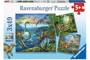 Ravensburger - Puzzle Dinosaure - Puzzle Enfant dès 5 Ans - 3x49 pièces - La Fascination des Dinosaures - 09317