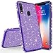 Produktbild Karomenic kompatibel mit Huawei P Smart 2019 Silikon Hülle Glänzend Bling Glitzer Schutzhülle Weiche TPU Handyhülle Diamant Dünn Slim Bumper Tasche Case Cover für Frauen Mädchen,Lila