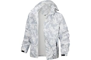 PADOLA Veste Homme mi Saison Veste de Pluie Homme Coupe Vent imperméable Blousons Printemps été Softshell Camouflage Legere Manteau Automne Hiver