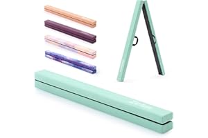 ZELUS Poutre de Gymnastique Pliable 240cm/270cm Poutre de Gym Pliante Poutre d'Équilibre Antidérapant Transportable pour Enfants Filles Gymnastes