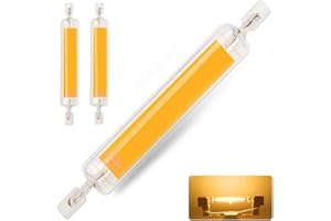 MZIEIU R7S LED 78mm 10W Dimmerabile Lampadina,LED R7S Lamp Bianco Caldo 3000K,1000LM Nessun Sfarfallio,R7S 78mm 10W LED COB Equivalenti a 100W Lampada Alogena,Illuminazione Fascio 360°,Confezione da 2