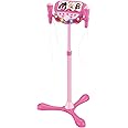 Lexibook S160BB Barbie, Luminous Speaker on Stand for Children, Musical Game, Adjustable Height, Light Effects, 2 Microphones Included, MP3, Aux-in Socket, Pink