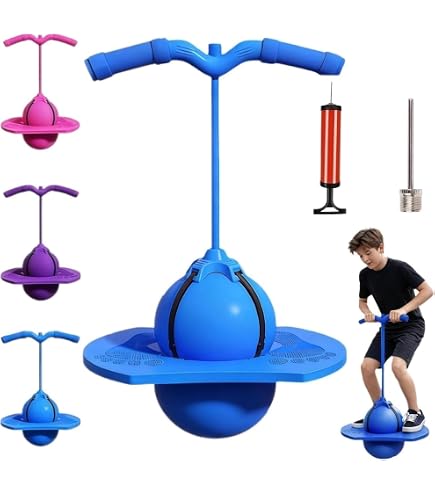 Ballon rebondissant avec poignée - Jouet d'entraînement avec poignée - Ballon sauteur élevé pour et adultes pour usage intérieur et extérieur, et adultes garçons et filles peigne de Ballon rebondissant avec poignée - Jouet d'entraînement avec poignée - Ballon sauteur élevé pour et adultes pour usage intérieur et extérieur, et adultes garçons et filles peigne de