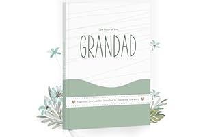 Hyggartn Grandfather, I Want to Hear Your Story: A Grandad Journal To Share His Life and His Stories, And Special Memories - Meaningful Gift for Grandfather Birthday Christmas (White Green)