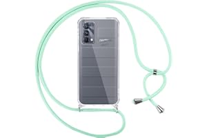 Pnakqil Funda para Realme GT Master Edition 5G con Cuerda, Carcasa Transparente Silicona Colgar Collar Correa de Cuello Cadena Cordón para Realme GT Master 6.43" Fundas, Verde
