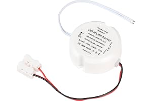 CPROSP 1 styck LED-transformator rund 24 V 30 W med ledningskontakt, strömförsörjningsdrivrutin 230 V till AC 24 V, miniström