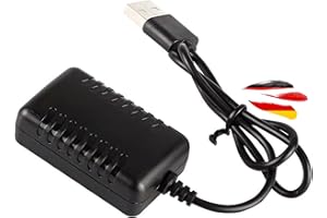 HIMOTO HSP Caricatore rapido universale a 4 poli 11,1 Volt JST-XH connettore fino a 2000 mAh di velocità di ricarica, per batterie da 11,1 V dal settore RC carri armati, veicoli, droni, quadcopter, aerei ecc