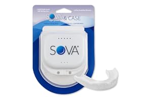 SOVA 1,6 mm munskydd för nattlig tandgnissling och slipning, skräddarsydd sömn-nattskydd med fodral (SOVA3DN-CASE-E)