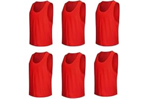 ‎SENSTON Senston 6 Stück Leibchen für Fußball, Basketball, Baseball Training, Fußball Trainingsleibchen für Anfänger, Jugendliche und Erwachsene