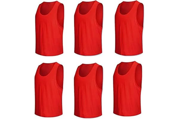 Senston Chasuble de 6 Pièces pour Débutants, Jeunes et Adultes, Entrainement Dossard pour Ballon de Football, Basket and Baseball