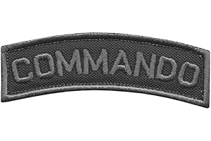 2AFTER1 Blackout Commando Shoulder Tab Subdued Army Military Tactical Morale Fastener Patch
