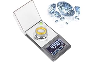 ENERJARY Bilancia elettronica, 0,0001 g 50 g g/ct/dwt/ozt/gn/Tl/OZ Bilancia elettronica digitale ad alta precisione Bilancia pesapersone Bilance per grammatura per cucinare gioielli per pesare