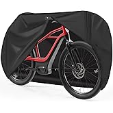 Zettum Bike Cover for 1 Bike, 600D Outdoor Storage, Waterproof and Heavy Duty, Large Cover for 3 E-Bikes, Mountain Bike, Road