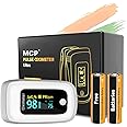 MCP BM2000A OLED Pulse Oximeter with Oxygen Saturation Monitor, Heart Rate, PI and Low Oxygen Alarm Function