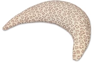 ‎THERALINE Theraline Bambusmond inkl. Bezug aus Bambus-Viskose & Bio Baumwolle, Stillkissen, Bauchstützkissen, Kuschelkissen, Reisekissen (Leo)