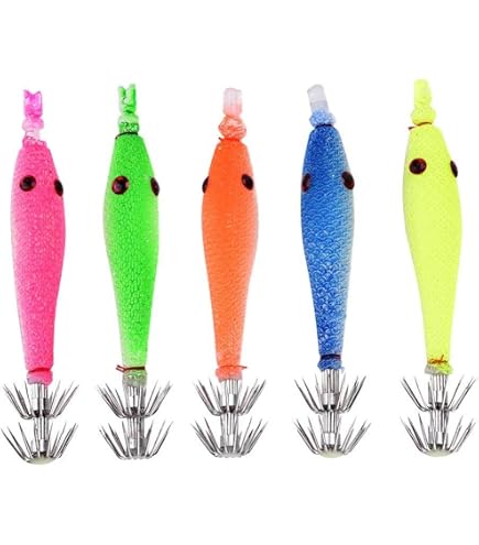 Lot De 9 Turluttes Pour La Pêche En Mer - Leurres Calamars Et Seiches - Fabriqué Au Japon