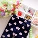 Zhuannian Baby Girls Bowknot Fleece Lining Leggings Trousers (18-24months, Navy blue heart)