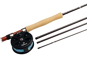 Abu Garcia Diplomat combo canne à mouche et moulinet pour la pêche à la mouche en eau douce, fournir avec backing et soie pour la pêche de la truite