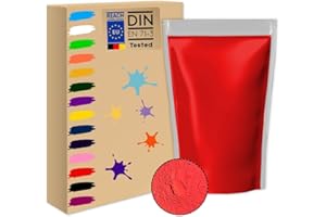 SOLNIT Holi-Gulal-Pulver, wasserlöslich, natürliches Festival-Fotoshooting, Rangoli-Farben, Regenbogenpulver, buntes Set, Tiere, Babyparty, Hochzeit, Sommer Camps (1 kg Red)