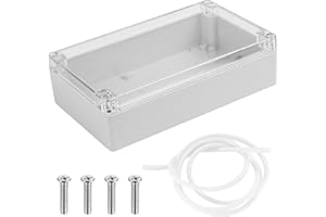 SZSLMY ABS Plastic Electronic Enclosure Box, Waterproof IP65 Empty Housing Plastic Housing with Clear Lid, Industrial Housing, Junction Box, Junction Box, Junction Box, Junction Box, Junction Box, 200 x 120