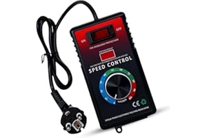 PORFOYO Variateur de Vitesse pour Moteur 220V AC 15A 4000W SCR Régulateur de Tension, Variateur de Frequence pour Moteur Contrôleur de Vitesse du Ventilateur Meuleuse d'Angle Souffleur Perceuse Manuelle Scie