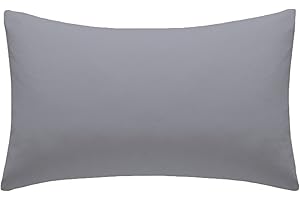 AmigoZone 200 Thread Count Egyptian Cotton Cot Bed Toddler Pillow Pair Case (Grey, Cot Pillow Case 40cm x 60cm)