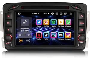 ERISIN [4G+64G] 8 Core Android 13 Estéreo de Automóvil para Mercedes Benz C/CLK/G Class W203 W209 Vito Viano Soporte GPS Sat Nav Carplay Android Auto DSP Bluetooth WiFi Dab+ TPMS