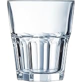 Arcoroc Granity Glass Water Glasses 27 cl Set of 6 | Anti-shock tempered glass for juice, soft drink and whiskey, dishwasher