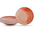 Superware Set of 4 Melamine Soup Plates - 9", Dune Orange on Orange