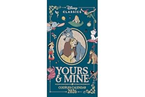2026 CALENDAR DISNEY YOURS & MINE 2 COLUMN MONTH TO VIEW SLIM WALL CALENDAR OFFICIAL PRODUCT