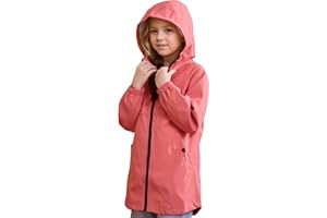 maoo garden Ragazze Pioggia Giacche Bambini Impermeabile Impermeabile Leggero Fodera Floreale Primavera Giacca a Vento