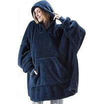 LIVACASA Felpa Oversize Coperta Calda con Cappuccio e