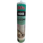 Akfix 1100E Genel Ama&ccedil;lı Silikon Elastik Yapıştırıcı, Banyo Mutfak Cam Montaj ve İzolasyon İ&ccedil;in (Beyaz)