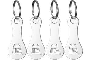 jatimdotin 4 Pezzi Chiave Carrello Spesa Universale, Portachiavi Per Auto, Acciaio Inossidabile Chip per Carrello, Gettone Carrello Spesa Per Sbloccare il Carrello