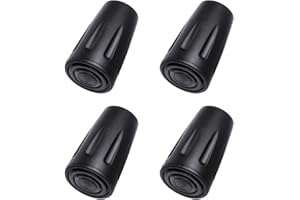 ACYDSR 4 Pièce Protecteur en Caoutchouc Embouts, Trekking Protecteurs, Embout Canne de Marche, Protecteur en Caoutchouc Embouts, pour Bâtons de Marche Nordique (Noir)