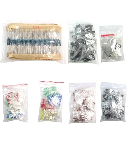 MOGAOPI Electronic Component Kit & Total 1390 Pcs LED Diodes Metal F On