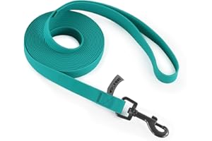 Wolfone Guinzaglio per cani da addestramento impermeabile Guinzaglio robusto resistente allo sporco e agli odori per cani di taglia piccola, media e grande. Verde smeraldo 1,5 m