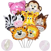 Waldtiere Folienballons Set - 9 Stück Helium Ballons Für Geburtstagsparty