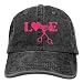 Produktbild 2018 Adult Fashion Cotton Denim Baseball Cap Stylist Barber Hair Cut Salon Scissor Classic Dad Hat Adjustable Plain Cap