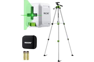 Firecore Laser Level with 120cm Tripod, Self-Leveling Horizontal and Vertical Cross Line Laser for Home Decoration, DIY, Picture Hanging,Tile Installation, Green Laser Includes Tripod & Battery