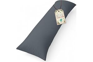 Utopia Bedding Almohada Corporal, 40x145 cm Almohada para el Embarazo y la Maternidad, Almohada para Dormir de Lado, Relleno de Poliéster Suave (Gris)